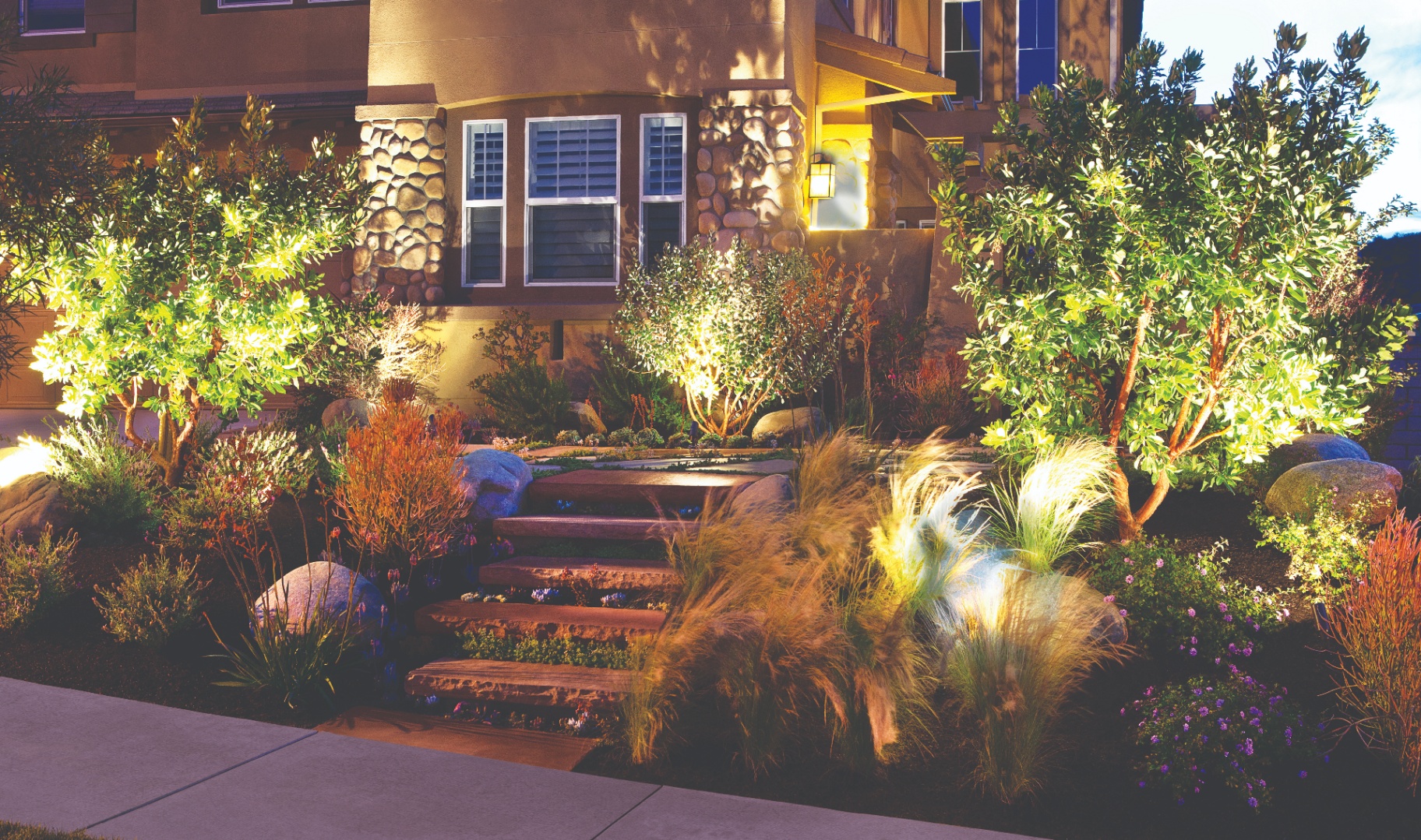 BSH Sustainable Landscaping — native plant garden with gravel pathways