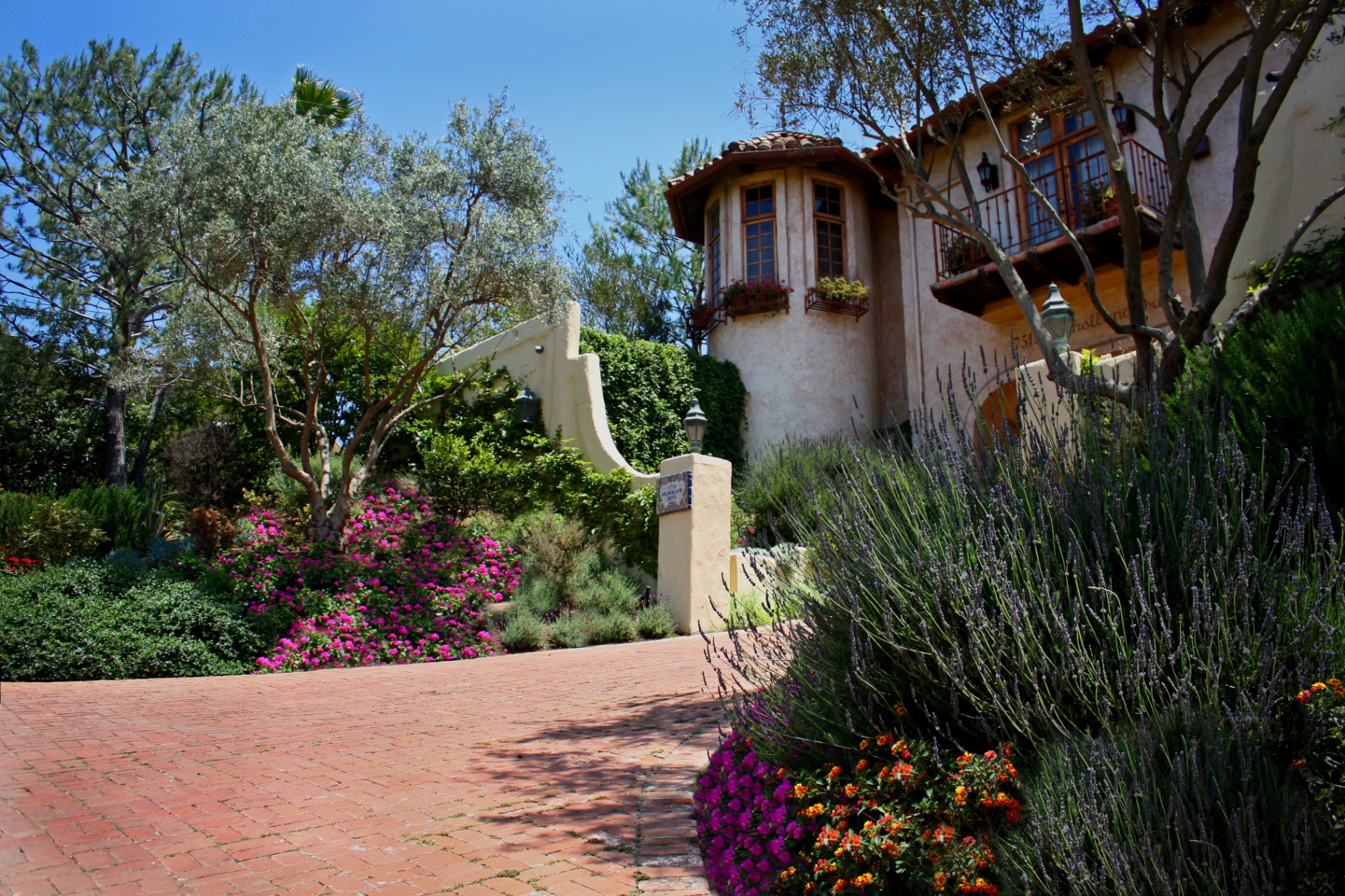 BSH Garden Design — rose garden with stone pathways