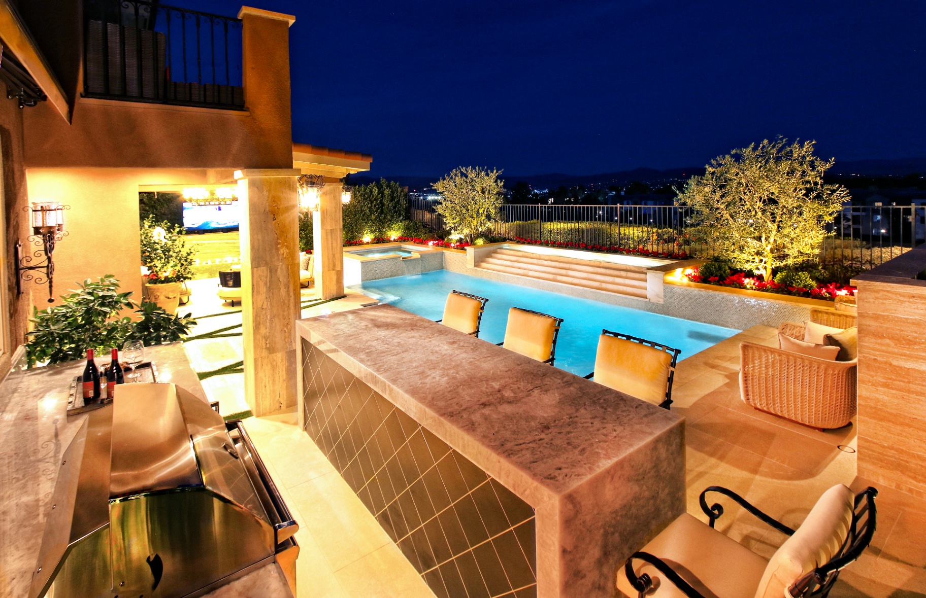 BSH Outdoor Kitchens — modern outdoor kitchen with granite countertops